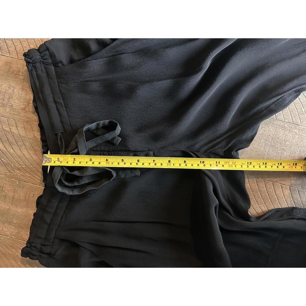 Aritzia Wilfred Silk Blend Marais Paper Bag Pull on Pants Black Women’s sz Small - Picture 11 of 15